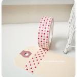 Washi Tape White with Red Polka dot  