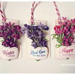 Christmas Flower Jar Tags 