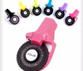 SALE Motex E101 Tape writer embossing label maker - Perfect Manual Label Maker (Purple, Navy, Red, Yellow, Orange, Lime Green)
