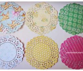 Parisian Lace Doily Ribbon & Floral for Scrap booking or card making / pack 