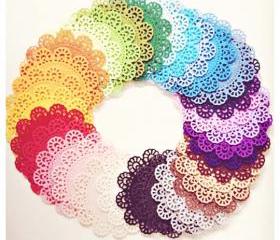 Doily Felt / Felt Doily for card making or scrap booking