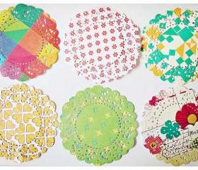 Parisian Lace Doily Sweet Marmalade for Scrap booking or card making / pack 