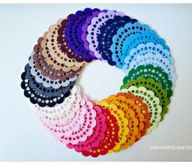 Doily Felt / Felt Doily for card making or scrap booking - Design #3