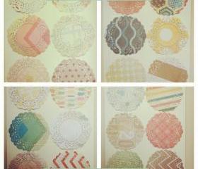 Parisian Lace Doily The Pier 2 for Scrap booking or card making / pack 