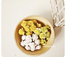 30 Mulberry mixed pink paper Rose Buds flower/ pack 