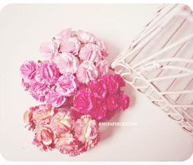 40 Carnation paper flower/ pack