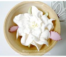 2 Gardenia Big paper flower white / pack 