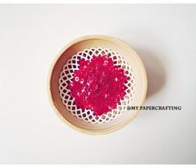 Sequins, Clear Red Poppy 