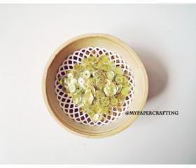 Sequins, Iridescent Clear Green Yellow 