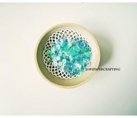Sequins, Clear Seafoam