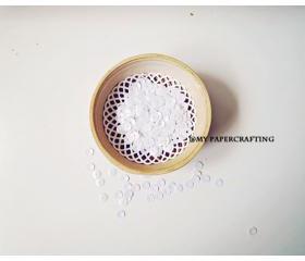 Sequins, Opaque Pearl White