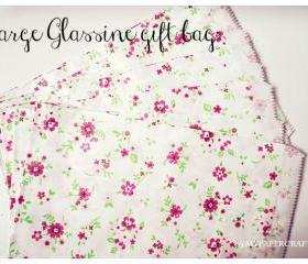 10 Floral glassine/ pattern paper bag 