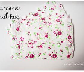 10 Floral glassine/ pattern paper bag 