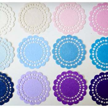 Doily Felt / Felt Doily for card making or scrap booking - Design #3