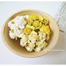 NEW! 30 Mulberry paper Rose Buds flower/ pack 