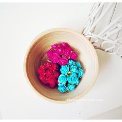 30 Mulberry mini mixed color paper Rose Buds flower/ pack 