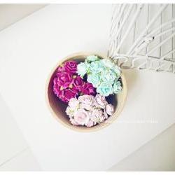 30 Mulberry mixed paper Rose Buds flower/ pack 