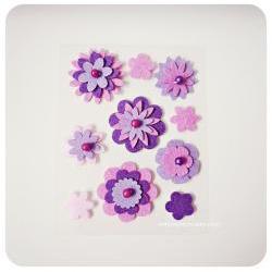 Flower felt embellishment set 