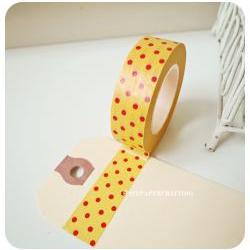 Washi Tape Orange with red polka dot