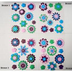 Felt flower embellishment set  