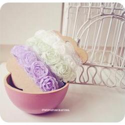 Choose any 3 colors Chiffon Bloomer rose trim - 5% off 