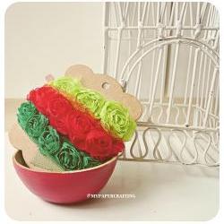 Choose any 3 colors Chiffon Bloomer rose trim - 5% off 
