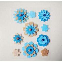 Flower felt embellishment set 