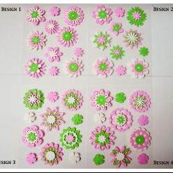 Flower felt embellishment set  