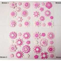 Flower felt embellishment set 