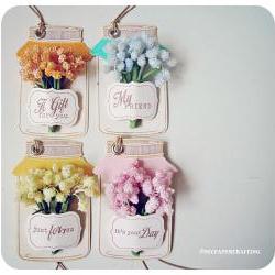 Candy Flower Jar Tag  