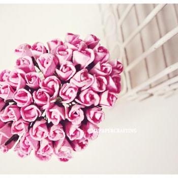 10 Mulberry mini paper Rose Buds flower / pack 
